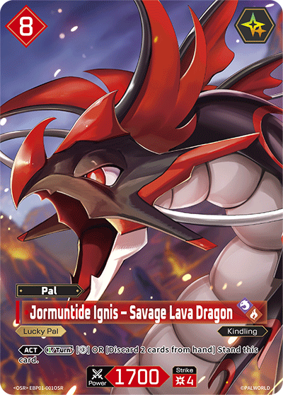 Jormuntide Ignis – Savage Lava Dragon Palworld TCG card