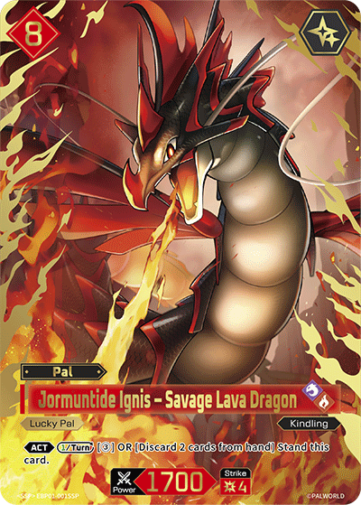 Jormuntide Ignis – Savage Lava Dragon Palworld TCG card