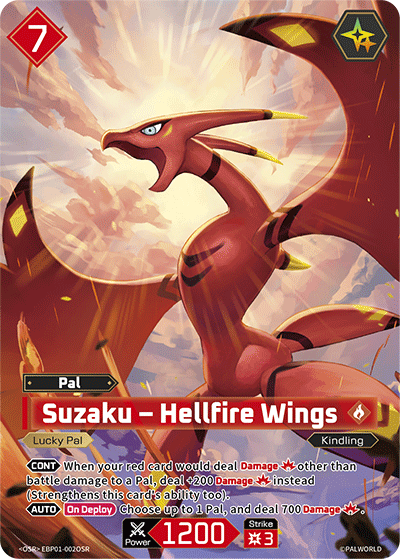 Suzaku – Hellfire Wings Palworld TCG card