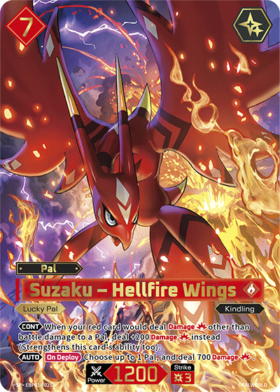 Suzaku – Hellfire Wings Palworld TCG card