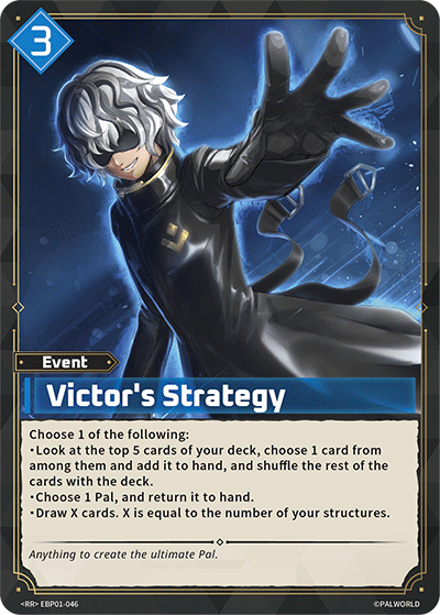 Victor's Strategy Palworld TCG card