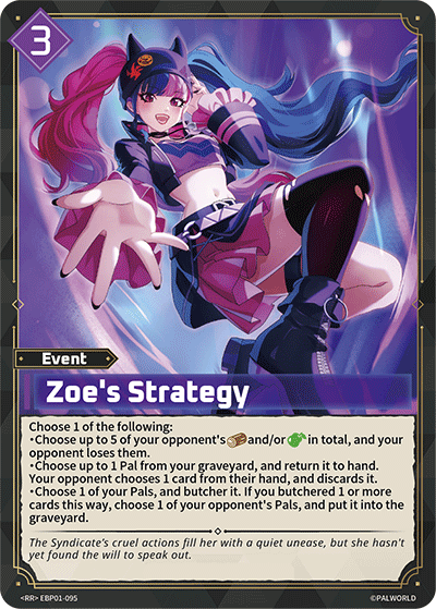 Zoe's Strategy Palworld TCG card