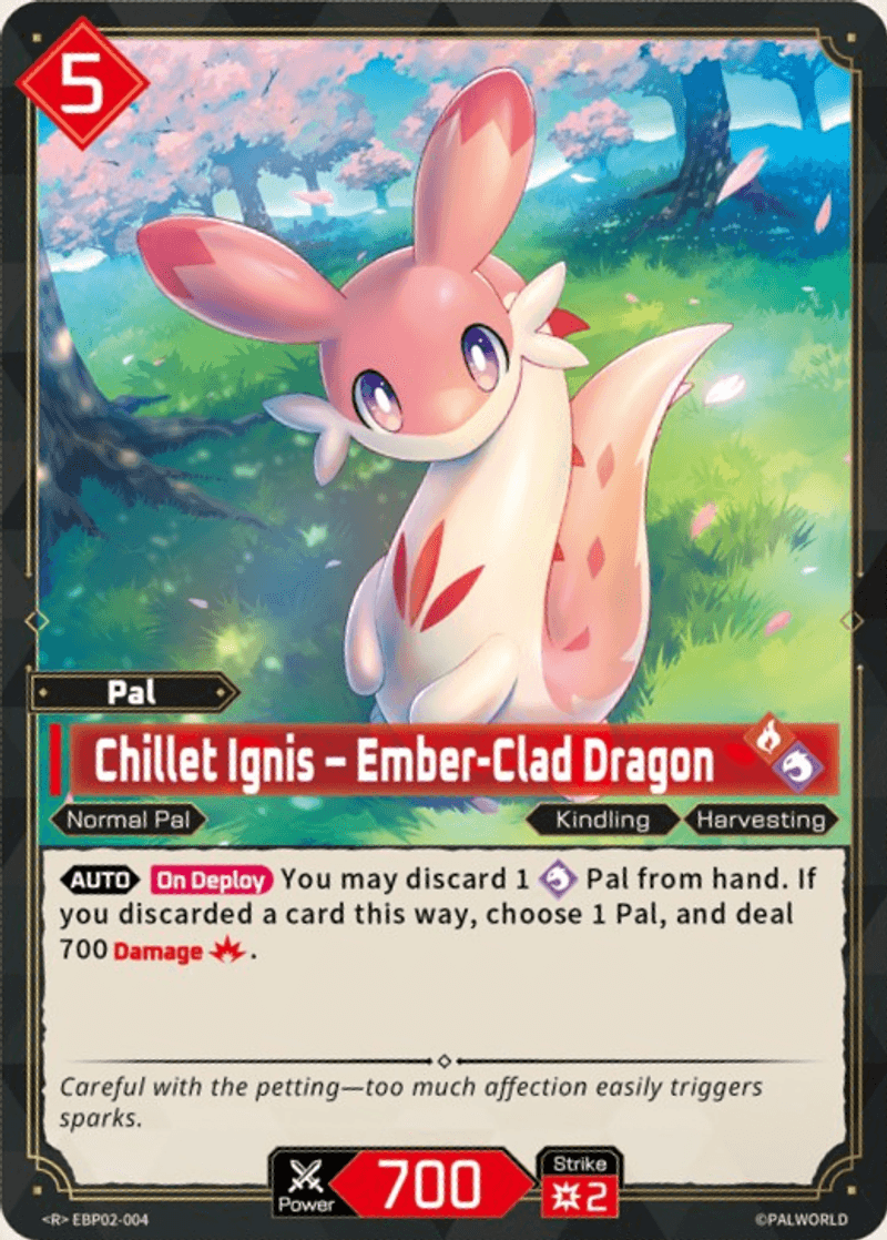 Chillet Ignis – Ember-Clad Dragon Palworld TCG card