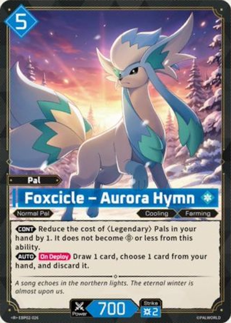 Foxcicle – Aurora Hymn Palworld TCG card