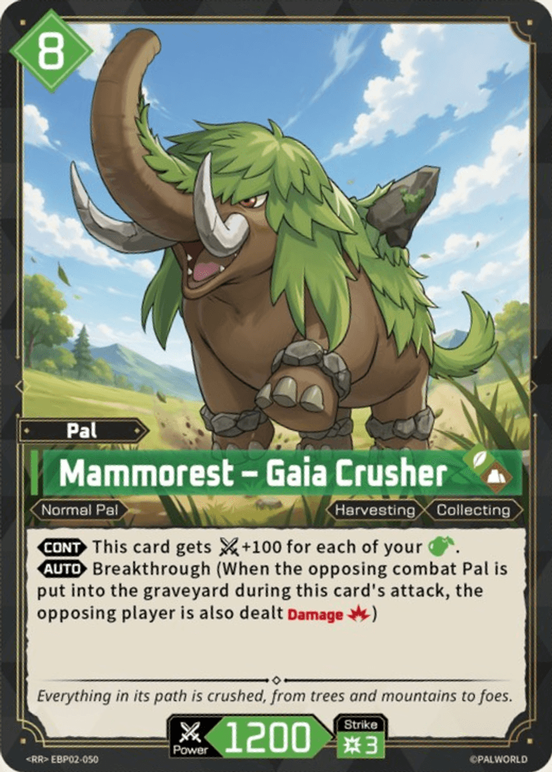 Mammorest – Gaia Crusher Palworld TCG card