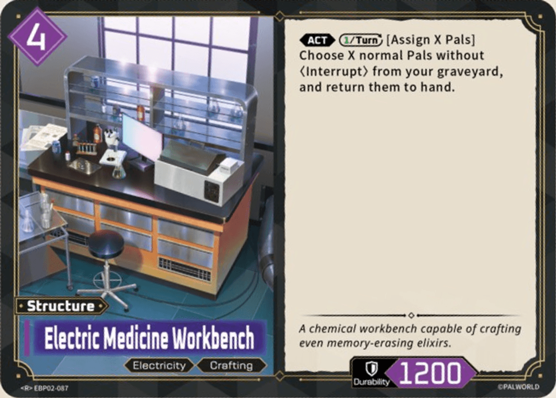 Electric Medicine Workbench Palworld TCG card