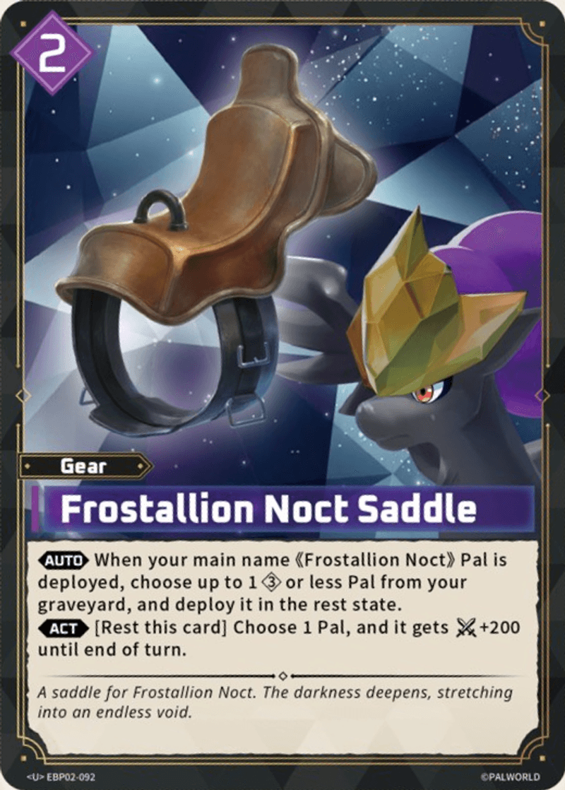 Frostallion Noct Saddle Palworld TCG card