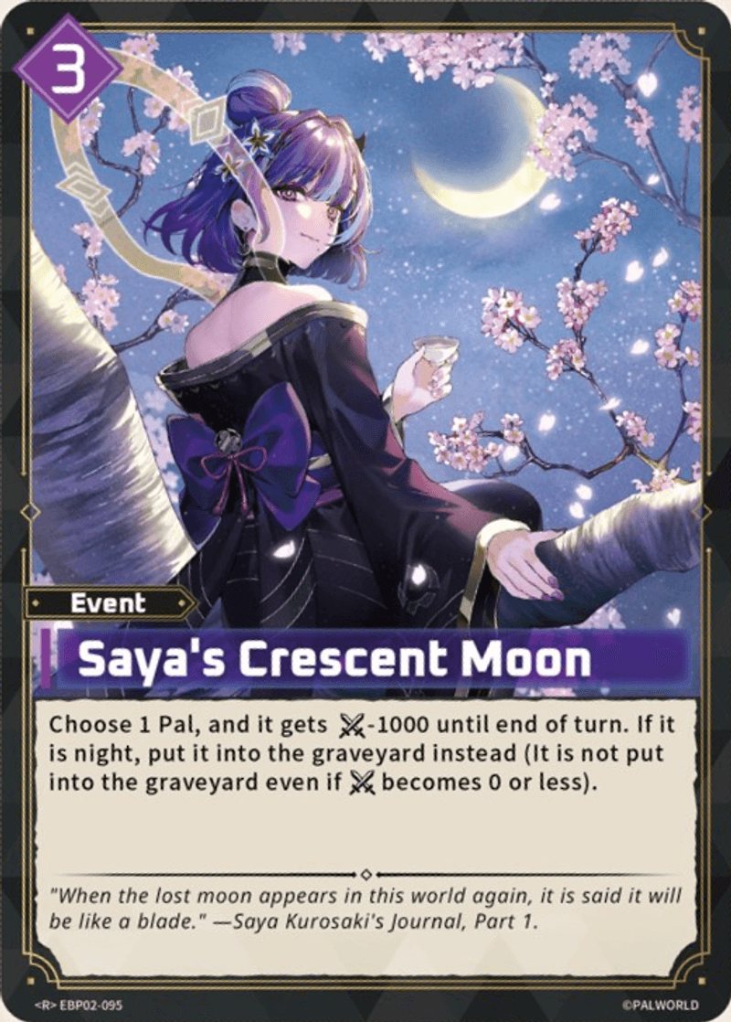 Saya's Crescent Moon Palworld TCG card