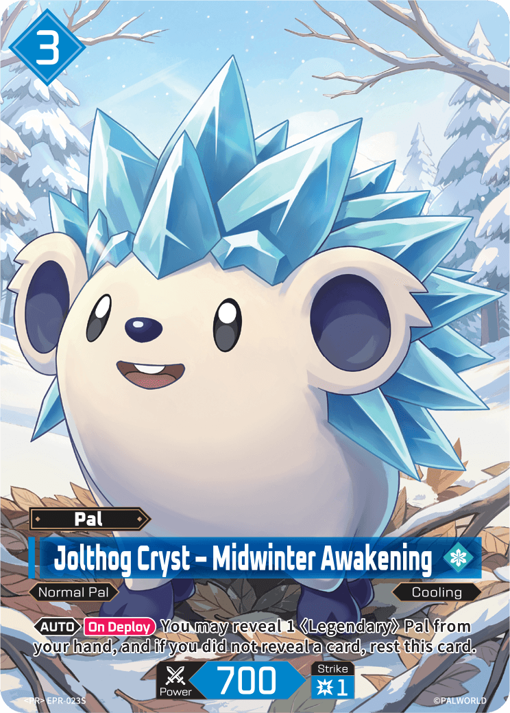 Jolthog Cryst – Midwinter Awakening Palworld TCG card