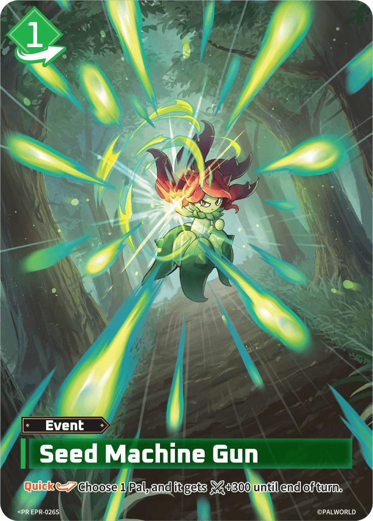 Seed Machine Gun Palworld TCG card
