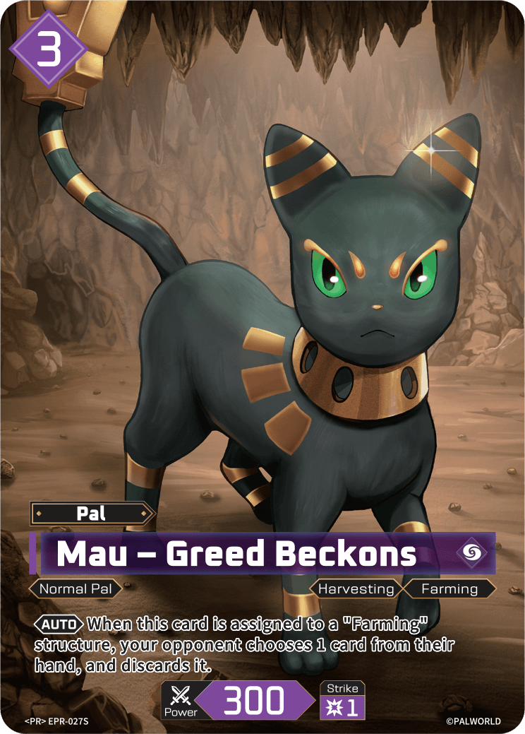 Mau – Greed Beckons Palworld TCG card