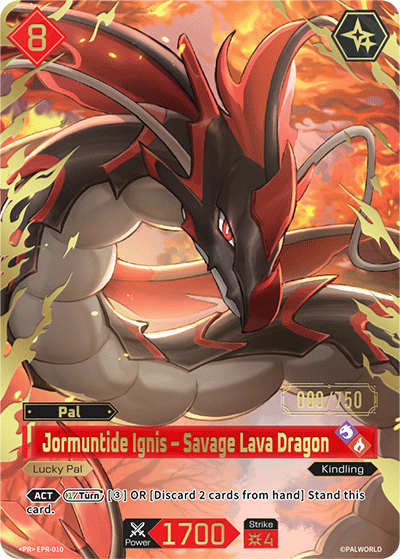Jormuntide Ignis – Savage Lava Dragon Palworld TCG card