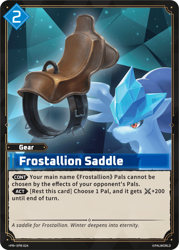 Frostallion Saddle Palworld TCG card