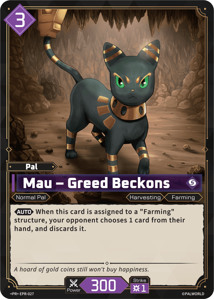 Mau – Greed Beckons Palworld TCG card