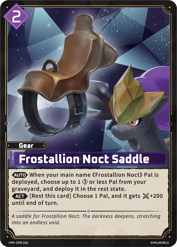 Frostallion Noct Saddle Palworld TCG card