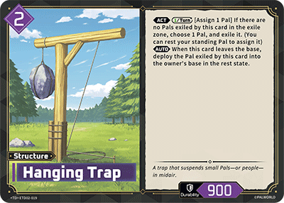 Hanging Trap Palworld TCG card