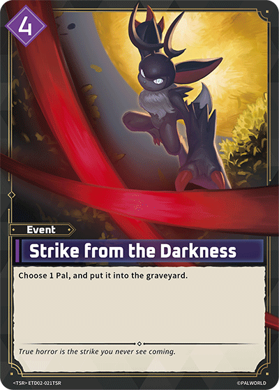 Strike from the Darkness Palworld TCG card