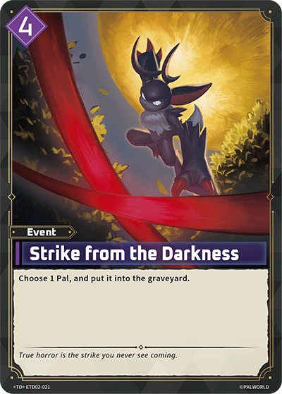 Strike from the Darkness Palworld TCG card