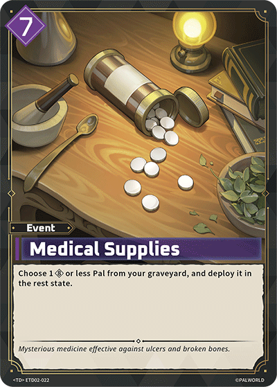 Medical Supplies Palworld TCG card